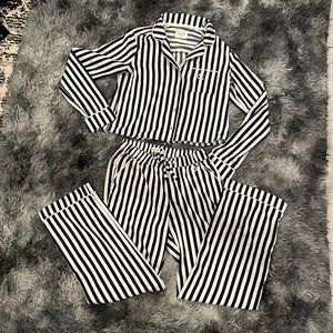 Gilly Hicks / Hollister Stripes Satin PJ Set